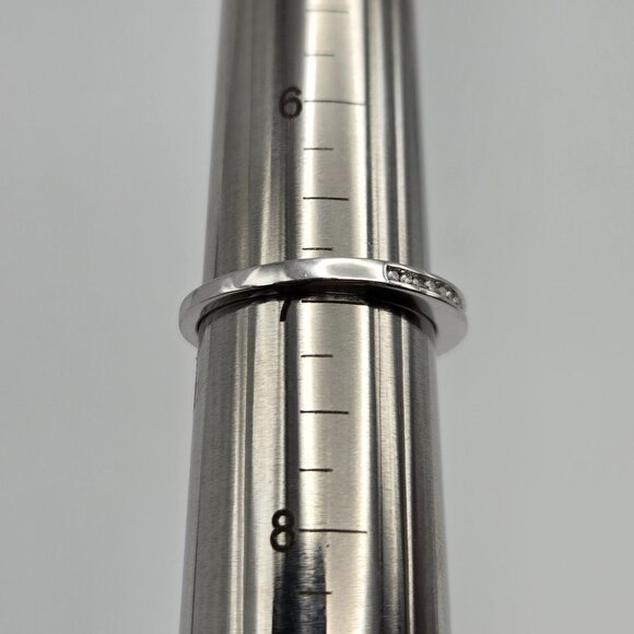 10K White Gold Diamond Band - Picture 10 of 10